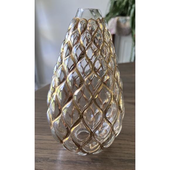 Vintage 1940's Glass PINEAPPLE MCM French Maison Jansen Style Repair Salvage - Picture 1 of 7